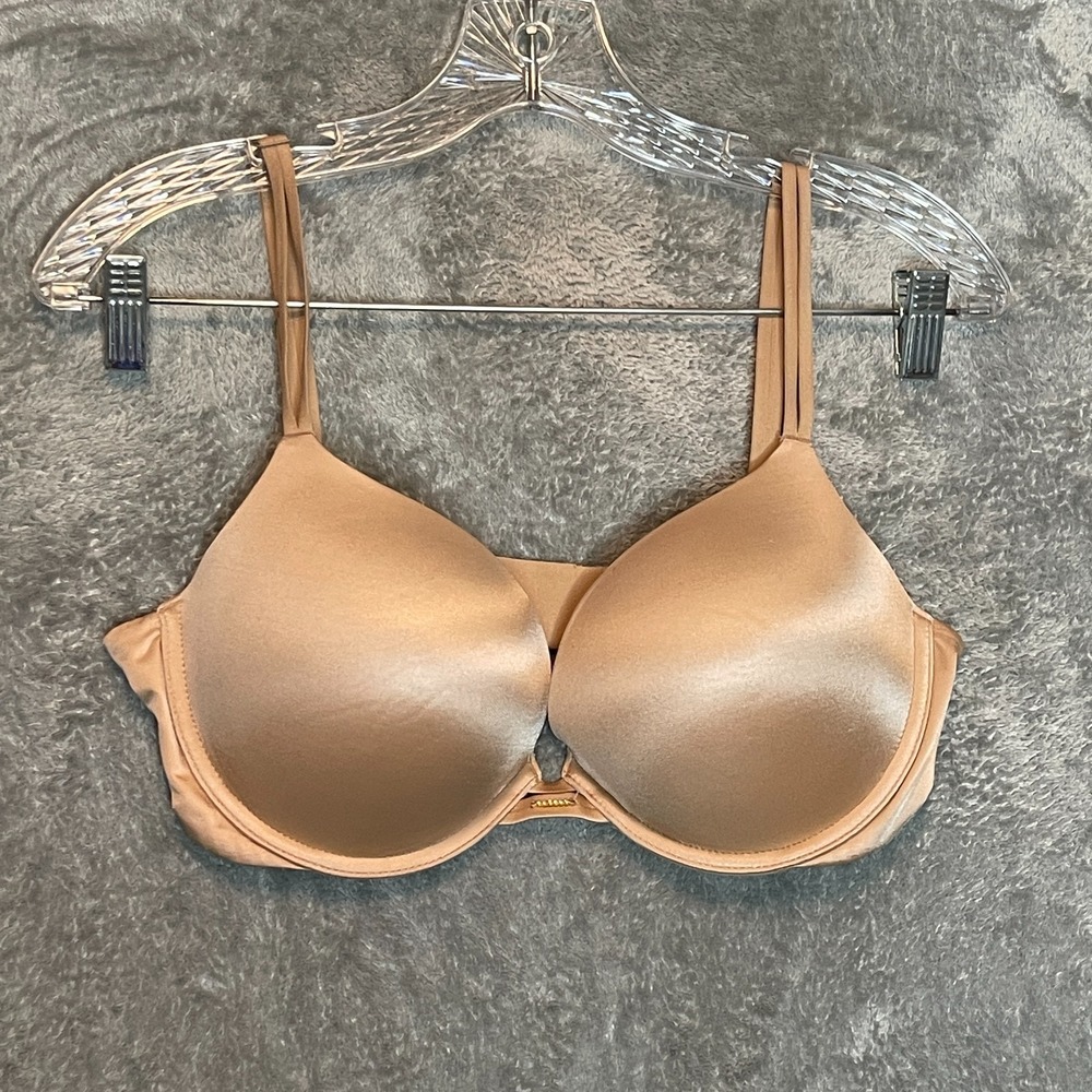 Victoria Secret Women Very Sexy Push Up Bra 36D Neutral Romantic Satin
